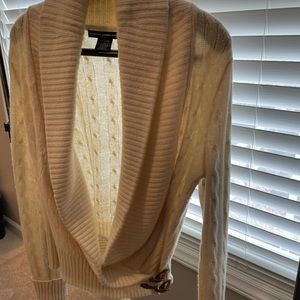 Ralph Lauren Sport Cream Wrap Sweater